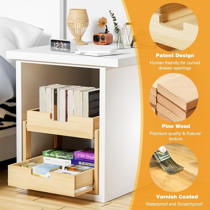 Pull Out Cabinet Organizer, 17''W×21''D Sliding Drawers for Cabinets, 2 Tier Soft Close Slide Out Wooden Pull out Drawers, Base Cabinet Organization for Kitchen, Pantry, Bathroom