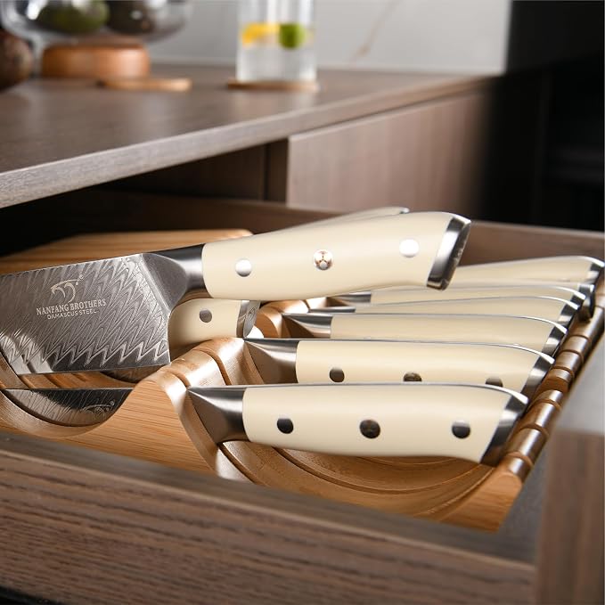 NANFANG BROTHERS Damascus + VG10 Knife,70 Layers, Sharp,Multi-functional,Cooking Utensils,Cutting Meat,Vegetables,Fruits,Home Use,Commercial