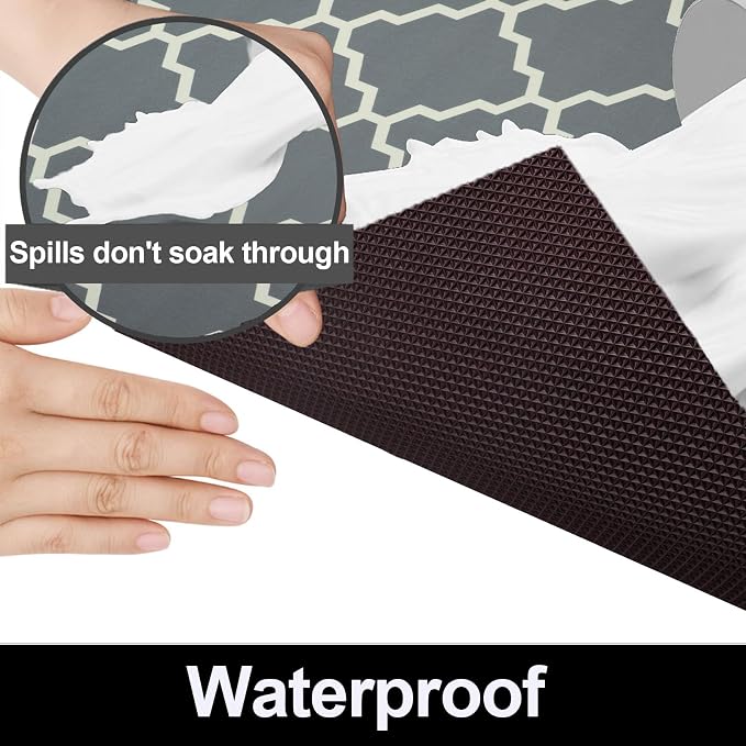 AiBOB Waterproof Under Sink Mat, Absorbent Quick Dry Sink Liners Protect Cabinets, Durable Shelf Liners, Slip Resistant and Non-Adhesive, 24X68 Grey