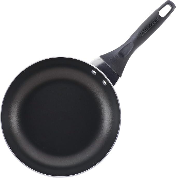 Farberware Dishwasher Safe Aluminum Nonstick Cookware Pots and Pans Set, 15-Piece, Pewter