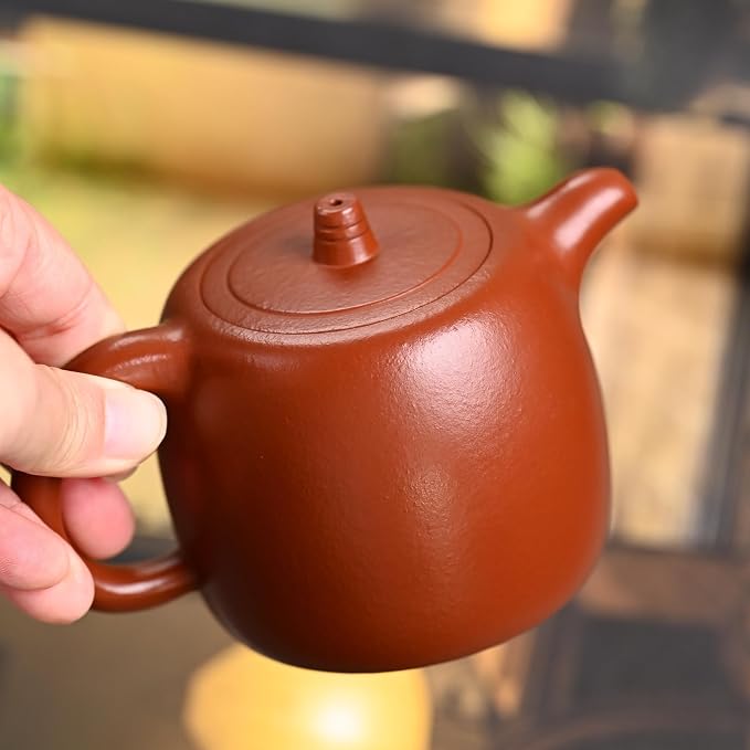 Premium Wrinkled Red Mud Full Handmade Jinglan Teapot 250cc 14 Holes Inner Push Craft By National Level Arts & Crafts Master