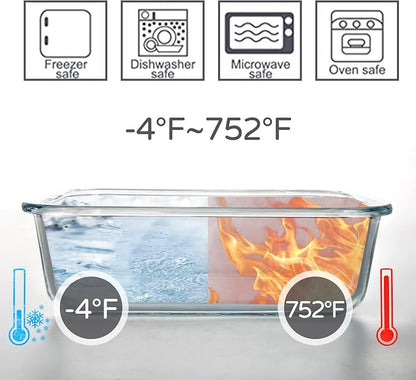 Glass Meal Prep Containers 10 Pack, Food Storage Containers with Snap Locking Lids Airtight Built in Air Vents, Glass Containers for Lunch, Microwave/Dishwasher Safe, Pink