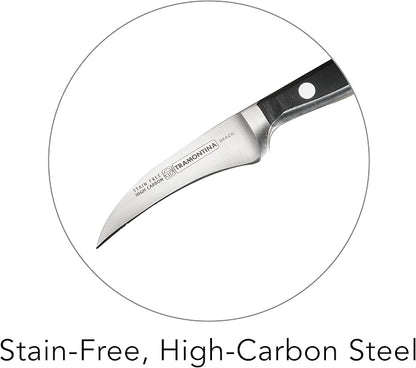 Tramontina Pro Series Forged 3-Inch Peeling Knife, Stain-free High-Carbon Steel Small Kitchen Knives for Cooking