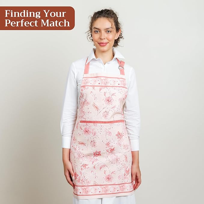 Maison d' Hermine 100% Cotton Apron for women with Pocket Kitchen Chef Apron for Men Cooking Spring Summer