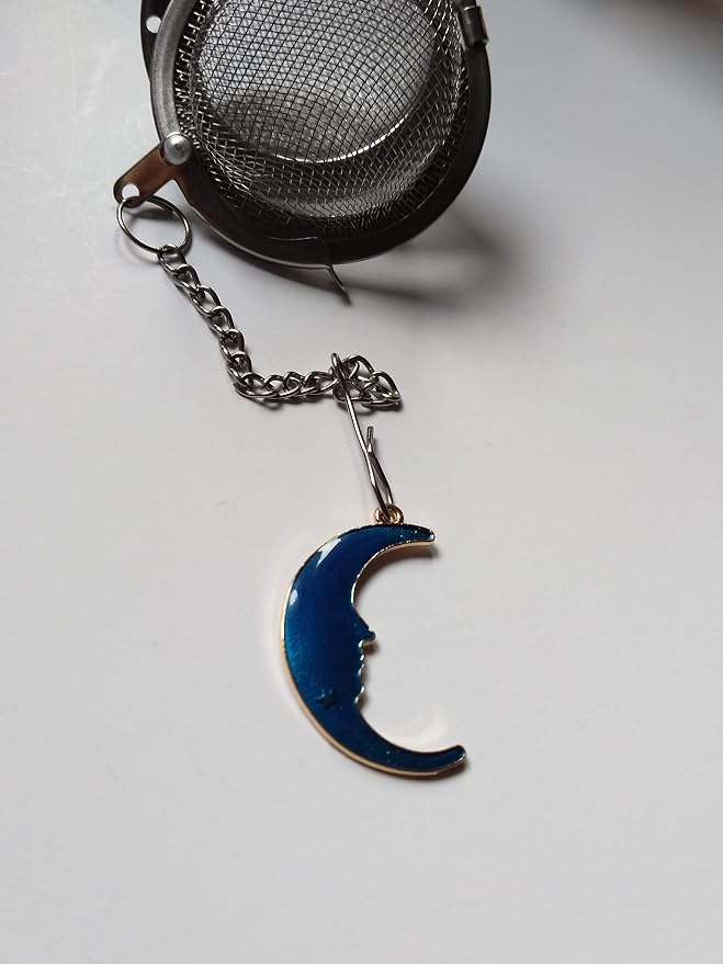 Tea Infusers for Loose Leaves with Blue Moon Charms Set of 2