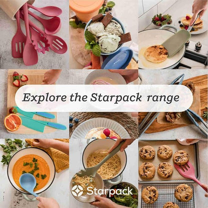 Starpack 'Head Turner' Premium Silicone Turner Spatula - Up to 600°F High Heat Resistant 11.4" Slotted Spatulas for Cooking - LFGB Grade Non-Stick Rubber Spatula with Solid Stainless Steel Core - Pink
