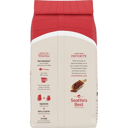 Seattle's Best Coffee Dark Roast Ground Coffee | Post Alley Blend | 20 Ounce Bag | Pack of 2
