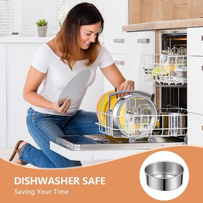 9 Inch Cake Pan, Leakproof & Nonstick, Removable Bottom & Easy Releasing Round Cake Pan, 304 Stainless Steel Cake Baking Pans, Non-Toxic & Healthy, Dishwasher Safe