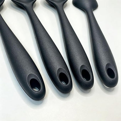 4 Pcs 10.8 Inch Large Silicone Spoons for cooking,Contain 2 Pcs Slotted Spoons Heat Resistant Spoons, Mixing Spoons for Kitchen Cooking Baking Stirring Mixing Tools