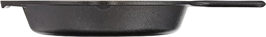 Lodge 8 Inch Pre-Seasoned Cast Iron Stamped Skillet - Signature Teardrop Handle - Use in the Oven, on the Stove, on the Grill, or Over a Campfire - Deer