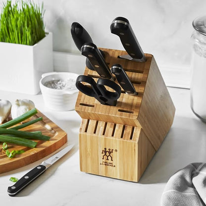 ZWILLING Professional S 7-Piece Razor-Sharp German Block Knife Set, Made in Company-Owned German Factory with Special Formula Steel perfected for almost 300 Years, Dishwasher Safe