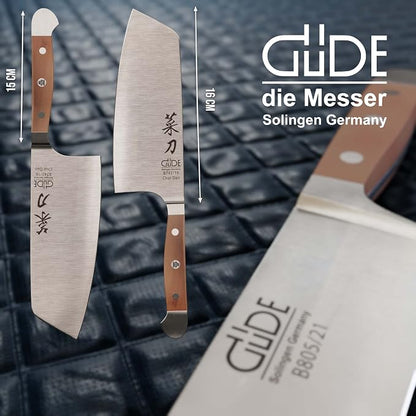Güde Alpha Pear Series Hand Forged/Sharpened Chai Dao Chinese Chef's Knife, 6 1/2-in - Ice Hardened Steel - Made in Solingen, Germany Since 1910