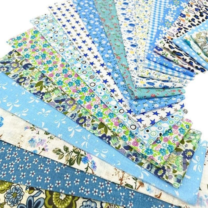 80 Pcs Jelly Roll Fabric Strips for Quilting, Sewing Supplies-2.6 Inch Precut Cotton Fabric Bundles, Perfect for Quilt Projects Blue