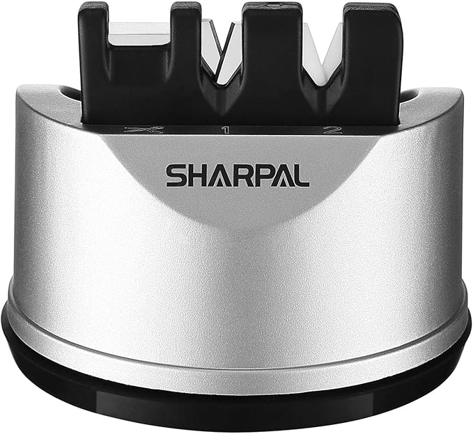 SHARPAL 191H Knife Scissors Sharpener | Repairs, Restores & Sharpens Straight, Serrated & Kitchen Knives – Versatile Sharpening Tool for Blades Fathers Day Gift