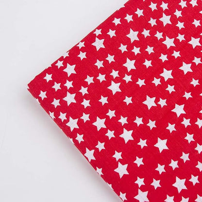 7 pcs 20" x 20" Cotton Fabric DIY Making Supplies Quilting Patchwork Fabric Fat Quarter Bundles DIY for Quilting Cotton Patchwork Cushions (Red, 20" x 20")