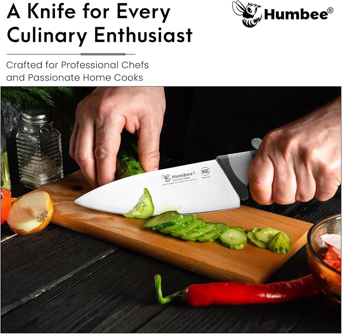 6-Inch Chef Knife, NSF Certified Razor-Sharp High Carbon Stainless Steel Blade – Ergonomic Color Coded Handle, Non-Slip Grip Kitchen Knife, DT-10 Series, Cool Grey
