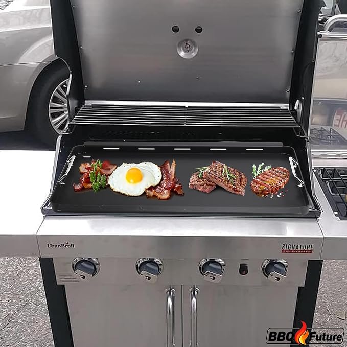 Full Size Griddle Insert with Spatula Set for Charbroil TRU Infrared 4 Burner 463242715 463255020 463242716 463257520 463276016 466242715, Flat Top for Charbroil Grill Replacement Parts G533-0009-W1