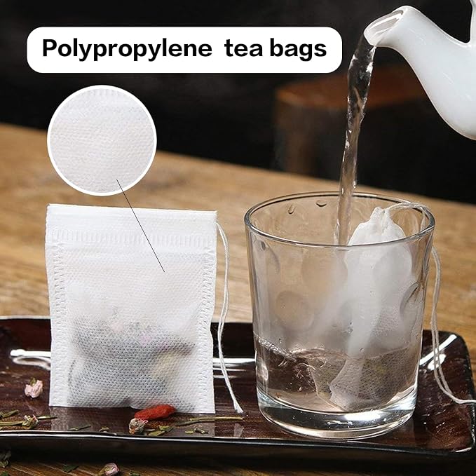 400 Pcs Tea Filter Bags Disposable Empty Tea Bags Drawstring Seal Tea Infusers Bag for Loose Leaf Teal