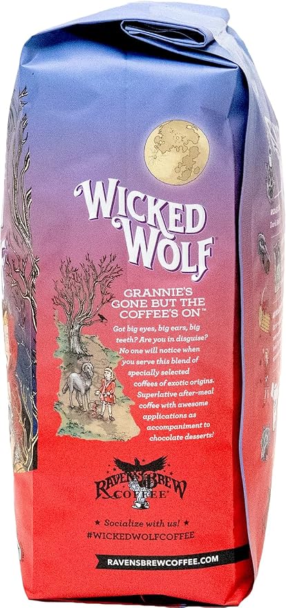 Raven's Brew Coffee Full Bodied Coffee Dark Roast Whole Bean - Wicked Wolf 2lb