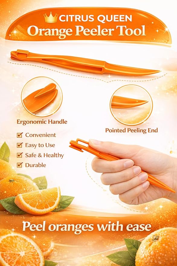Citrus Peeler Tool 7 Pack, Orange Peeler for Easy Fruit Peeling Oranges Lemons Limes Grapefruit, Kitchen Gadget for Meal Prep and Home Use