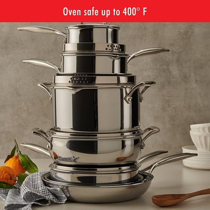 ZWILLING Spirit Energy + 10-pc Stainless Steel Ceramic Nonstick Cookware Set