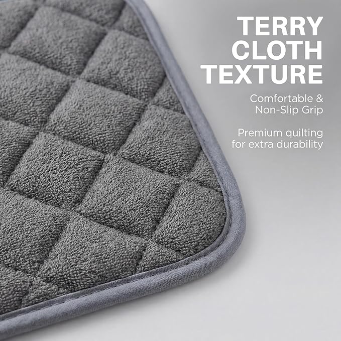 MAQIHAN Pot Holders for Kitchen - 4 PCS Cotton Pot Holder Set Hot Pads for Kitchen and Dining Essentials Decor and Accessories Gray 7 Inch Terry Cloth for Oven Cooking Baking Pans