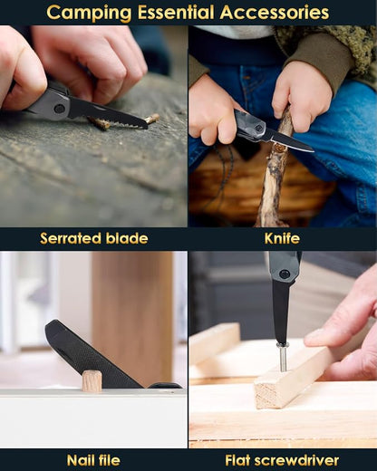Fathers Day Dad Gifts from Daughter Son Wife, 13-in-1 Hammer Multitool, Cool Camping Accessories & Survival Tools, Unique Birthday Present Ideas Gifts for Men, Husband, Grandpa, Step Dad, Him