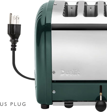 Dualit Classic 4 Slice NewGen Toaster - Stainless Steel - Hand Built in the UK - Replaceable ProHeat elements - Defrost Bread - Mechanical Timer - Evergreen Classic Toaster