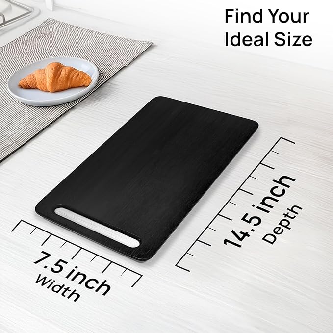 Ibyx Elegant Appliance Slider - Sliding Tray for Coffee Maker & Heavy Kitchen Appliances, Easy Slide, Made of Premium Bamboo, Space-Saving Kitchen Organizer, 40 lb Capacity, Black - 7.5 x 14.5 Inch