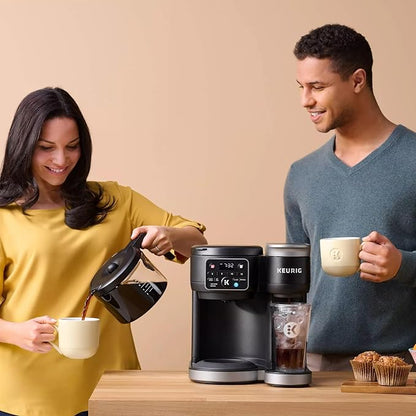 Keurig KD5600 K-Duo Hot & Iced Single Serve & Carafe Coffee Maker, 72oz Reservoir, MultiStream Technology (Gen 2), Black (Renewed)