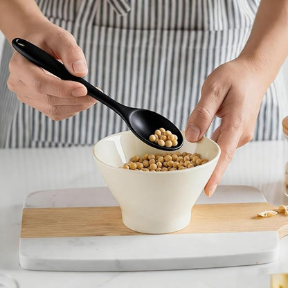 2 Pcs Mini Silicone Spoons,8 Inch Heat Resistant Mixing Spoons for Drinking Soup,Dipping Sauce Baking Stirring Mixing Tools.This is a Mini Size,Notice Dear Buyers Please Mind the Size when Purchasing