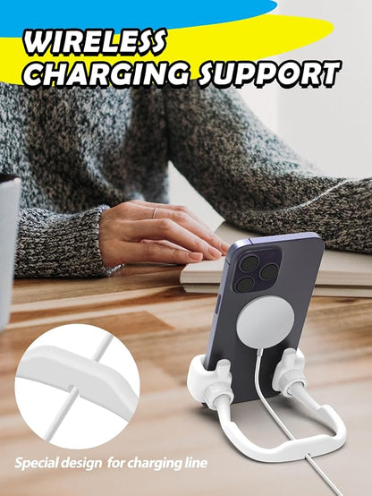 Gifts for Teens Boys Girls Adults Fathers Day Cell Phone Stand: UPGRADE Adjustable Thumbs Up Lazy Phone Holder for Desk Cool Gadgets for Men Women Husband Wife Dad Fun Stocking Stuffers Birthday Gift