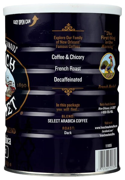 French Market Coffee & Chicory Restaurant Blend Dark Roast Ground Coffee, 12oz Can (Pack of 1)