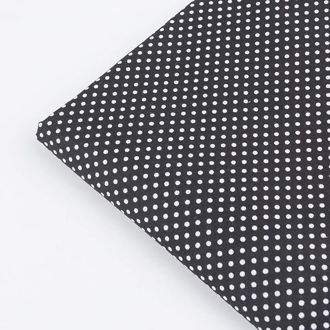 7 pcs 20" x 20" Cotton Fabric DIY Making Supplies Quilting Patchwork Fabric Fat Quarter Bundles DIY for Quilting Cotton Patchwork Cushions (Black, 20" x 20")