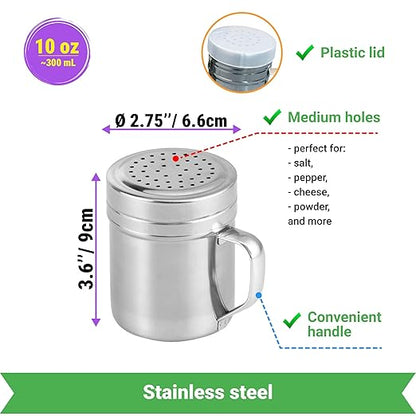 CUSINIUM Aluminium Popcorn/Floor Scoop w/Popcorn Salt Shaker with Handle Set - No Consumables Included