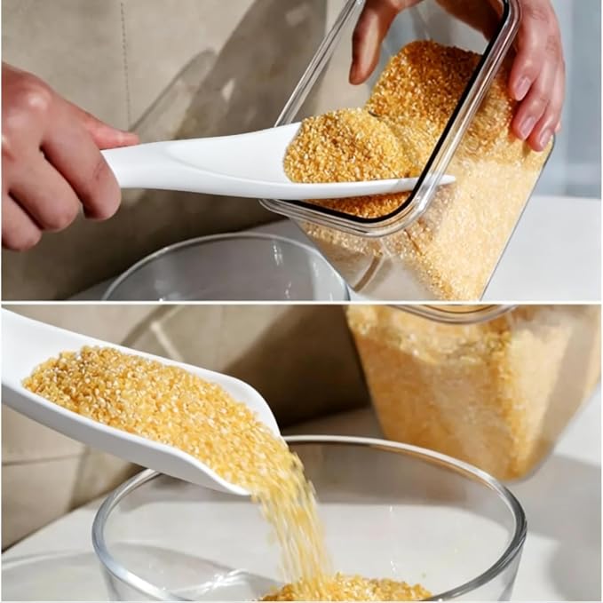 Cooking Spoon for Nonstick Cookwares,Cedar and Ash Spoon, Multifunction Spatula Cooking Spoon, Perfect Silicone Spoon for Mixing, Scoop, and Scrape(White)