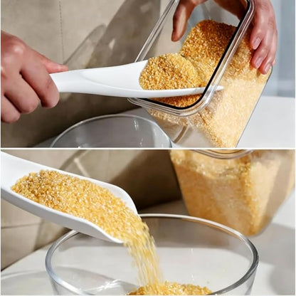 Cooking Spoon for Nonstick Cookwares,Cedar and Ash Spoon, Multifunction Spatula Cooking Spoon, Perfect Silicone Spoon for Mixing, Scoop, and Scrape(White)