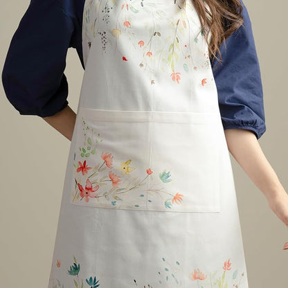 Maison d' Hermine 100% Cotton Apron for women with Pocket Kitchen Chef Apron for Men Cooking Spring Summer