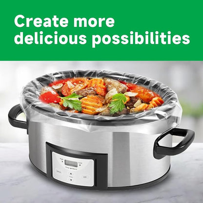 Slow Cooker Liners 3-8 Quart, Cooking Bags Large Size 13"x 21", Slow Cooker Bags Disposable Oval Large For Crock Pot (30)