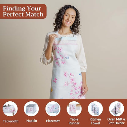 Maison d' Hermine 100% Cotton Apron for women with Pocket Kitchen Chef Apron for Men Cooking Spring Summer