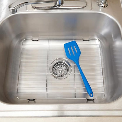 Better Houseware Sink Protectors for Kitchen Sink, Rust-Resistant Scratch-Preventing Stainless Steel Sink Protector Grid, Non-Slip Kitchen Sink Rack for Washing, 12 x 10.25 x 1 Inch (2 Pack)