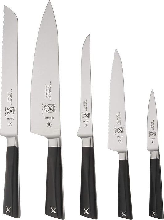 Mercer Culinary Züm 6-Piece Forged Block Set, Beech Wood and Glass