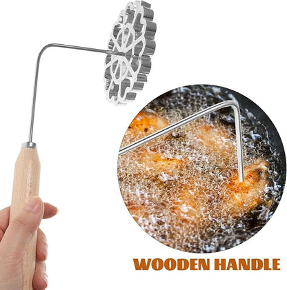 Lurrose Funnel Cake Maker: Rosette Iron - Pizzelle Iron Star Waffle Moulds