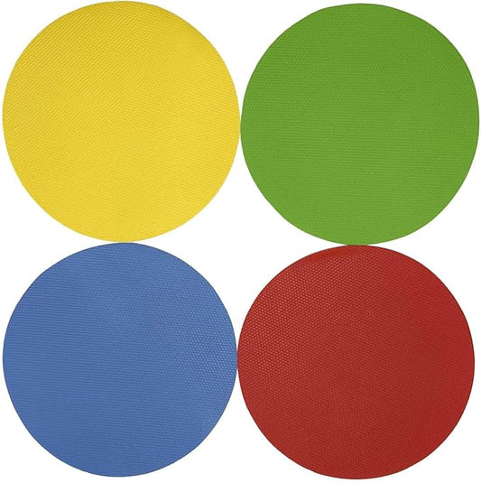 4 Pack Rubber Jar Opener Grippers, 4.9 Inch Round Bottle Opener, Jar Opener for Seniors with Arthritis(Blue,Red,Green,Yellow)