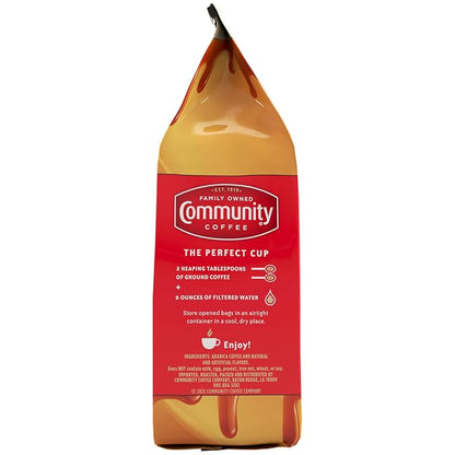 Community Coffee Caramel Cookie Butter Flavored 72 Ounces, Medium Roast Ground Coffee, 12 Ounce Bag (Pack of 6)