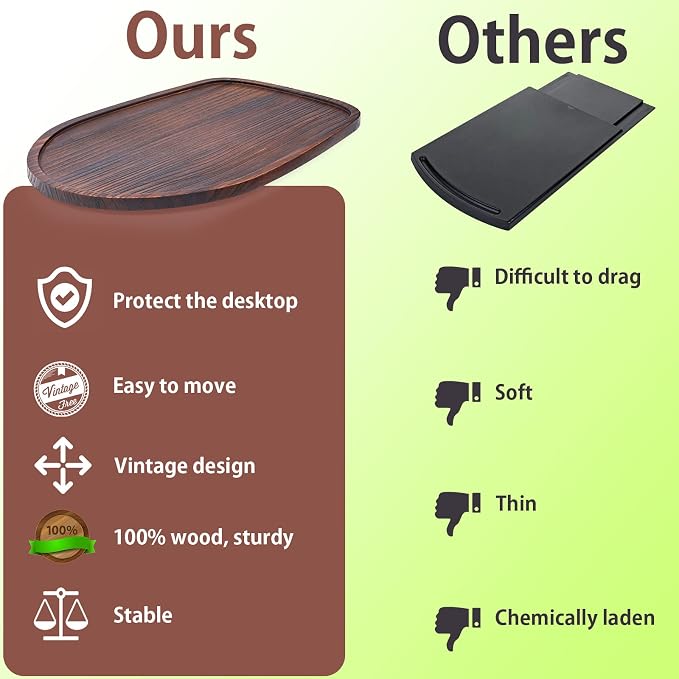 Stand Mixer Mat Compatible with Kitchenaid Bowl Lift 4.5-5 Qt Stand Mixer Kitchenaid Mixer Accessories, Appliance Sliders for Kitchen Appliance Wood Sliding Tray for Stand Mixer