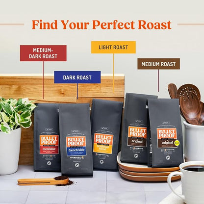 Bulletproof Breakfast Blend Light Roast Ground Coffee, 12 Ounces, Clean Coffee Tested for Toxins