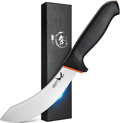 Golden Bird Professional Skinning Knife - 6 Inch Stainless Steel Meat Butcher, Multifunction Kitchen Knife, Meat Cutting Knives for Slaughter House