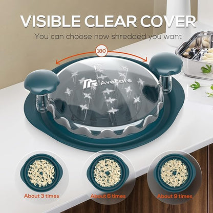 AveFare Chicken Shredder - 11Inch Large Chicken Shredder Tool Twist with Brush, Visible Meat Shredder, Ergonomic Handle, Strong Anti-Slip, BPA Free Dishwasher Safe, Suitable for Pork Beef Chicken