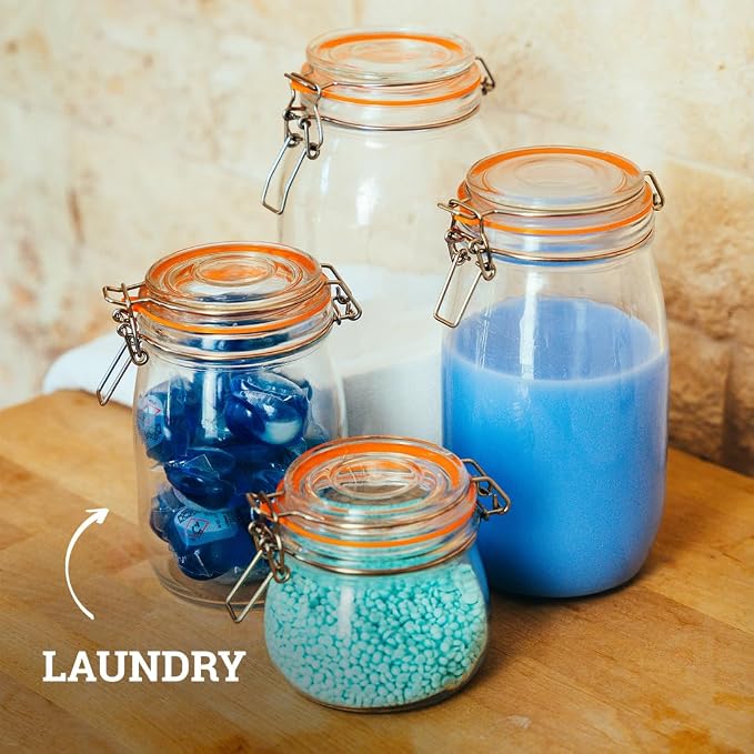 Tala 1.5 Litre Classic Lever Arm Storage Jar, Airtight Jar which is Perfect for Storing Foods and Preserving Freshly Made Goods, 1550